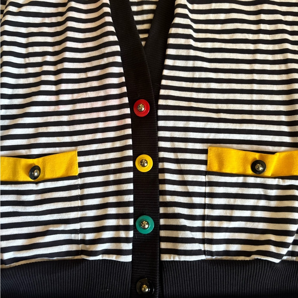 Vintage Peter popovitch Striped Multicolor Cardigan Sweater - Picture 3 of 4